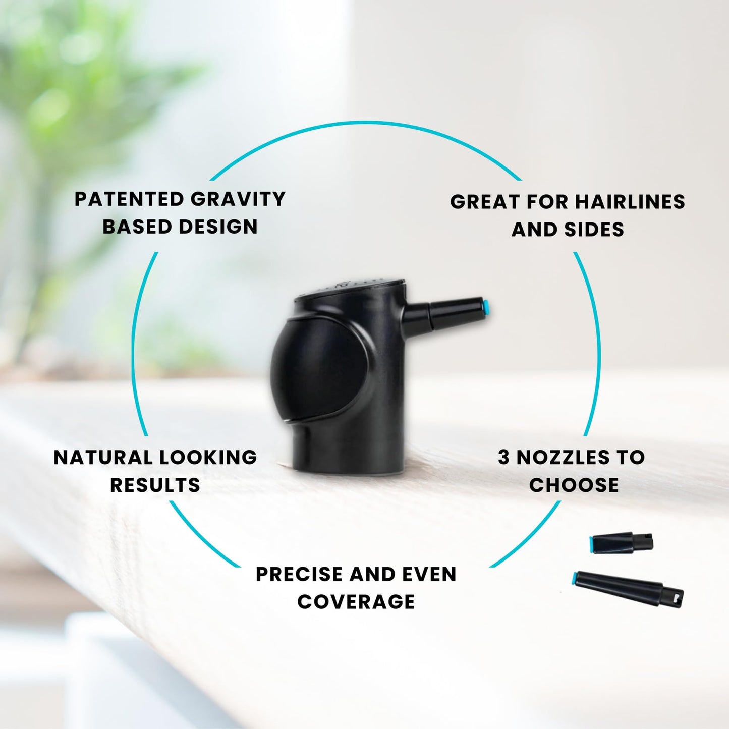 Hair Building Fibers, 15G, with BONUS Pump Applicator, Hairline Comb and 3 Nozzles, Hair and Hairline Filler Kit For Men and Woman (Light Brown)
