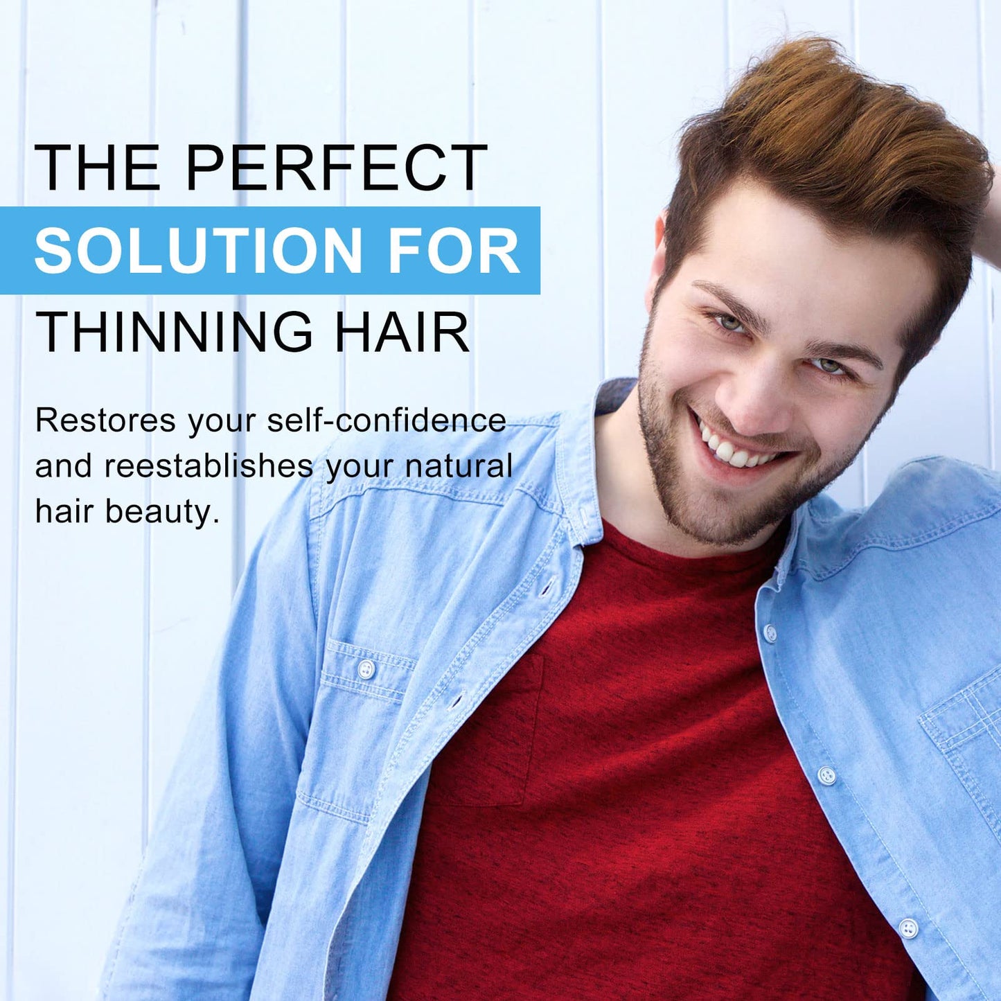 Hair Building Fibers for Thinning Hair with Spray Applicator Pump Nozzle - Natural & Undetectable,Instantly Thicker Fuller Hair Conceals Hair Loss 30 Sec,4 Shades for Men & Women,27.5g (Light Brown)