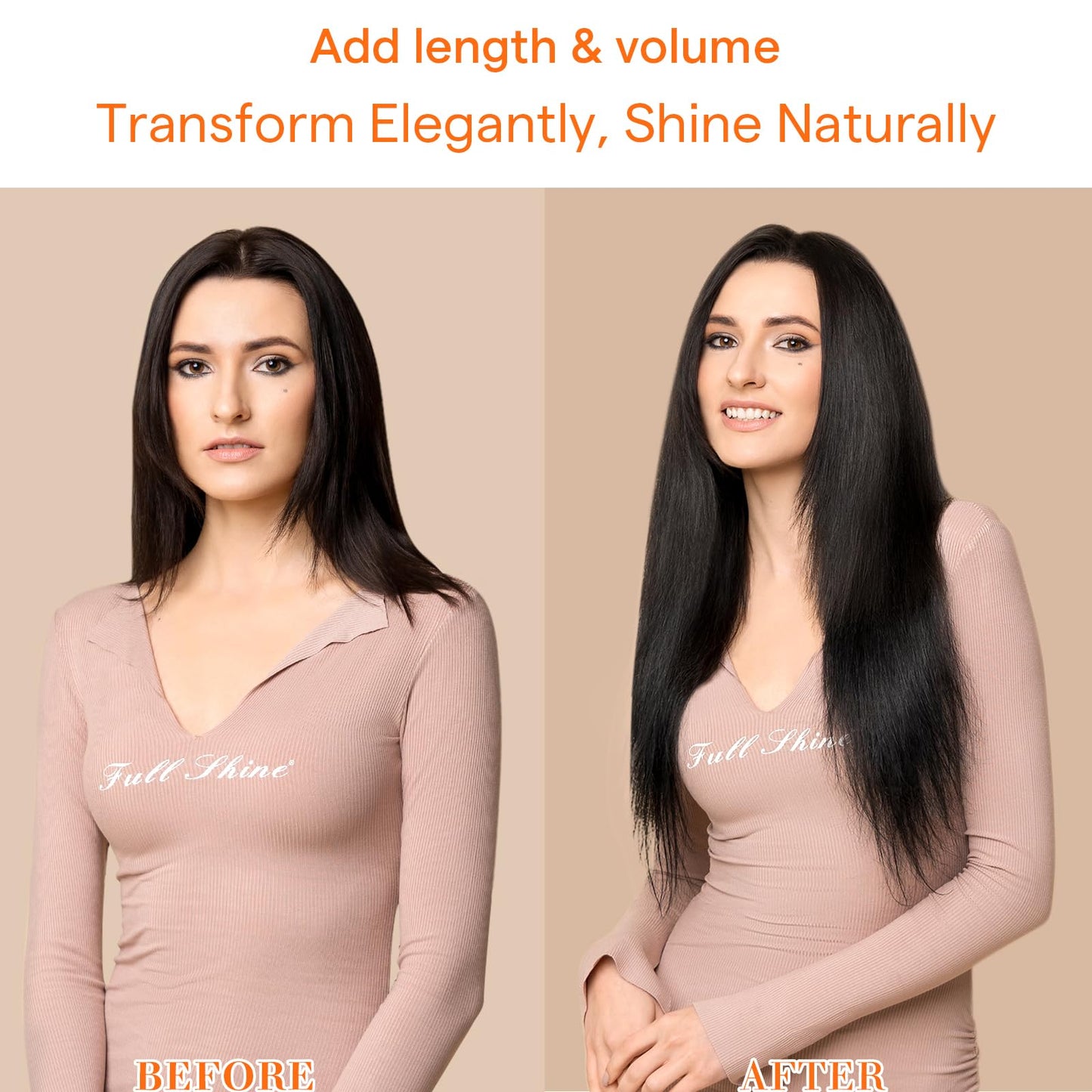 Full Shine Black Hair Extensions Real Human Hair Sew In Bundles 20 Inch Weft Hair Extensions Human Hair Black Straight Human Hair Bundles Double Weft Real Human Hair Extensions For Black Women 105G