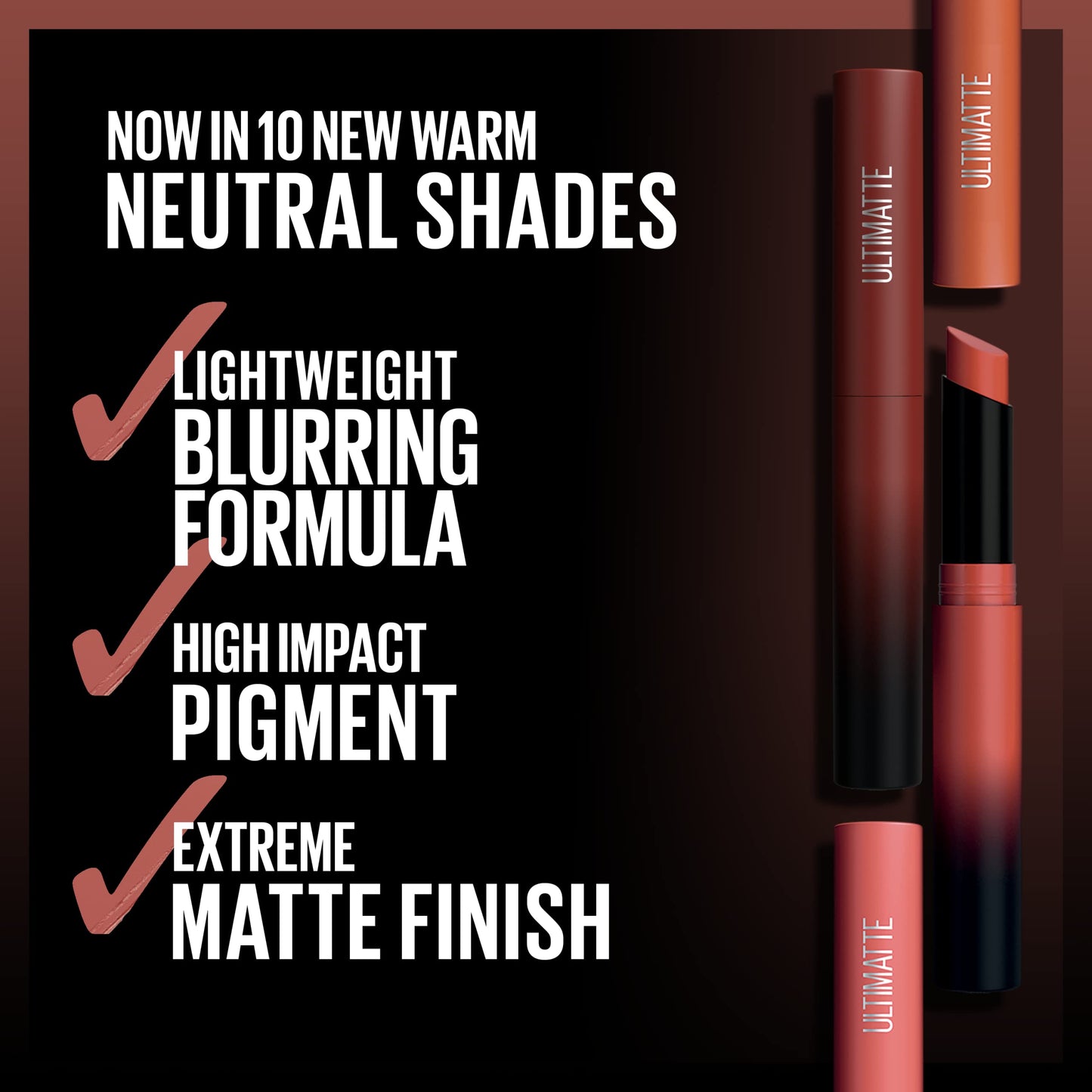 Maybelline Color Sensational Ultimatte Matte Lipstick, Non-Drying, Intense Color Pigment, More Blonde, Sandy Nude, 1 Count