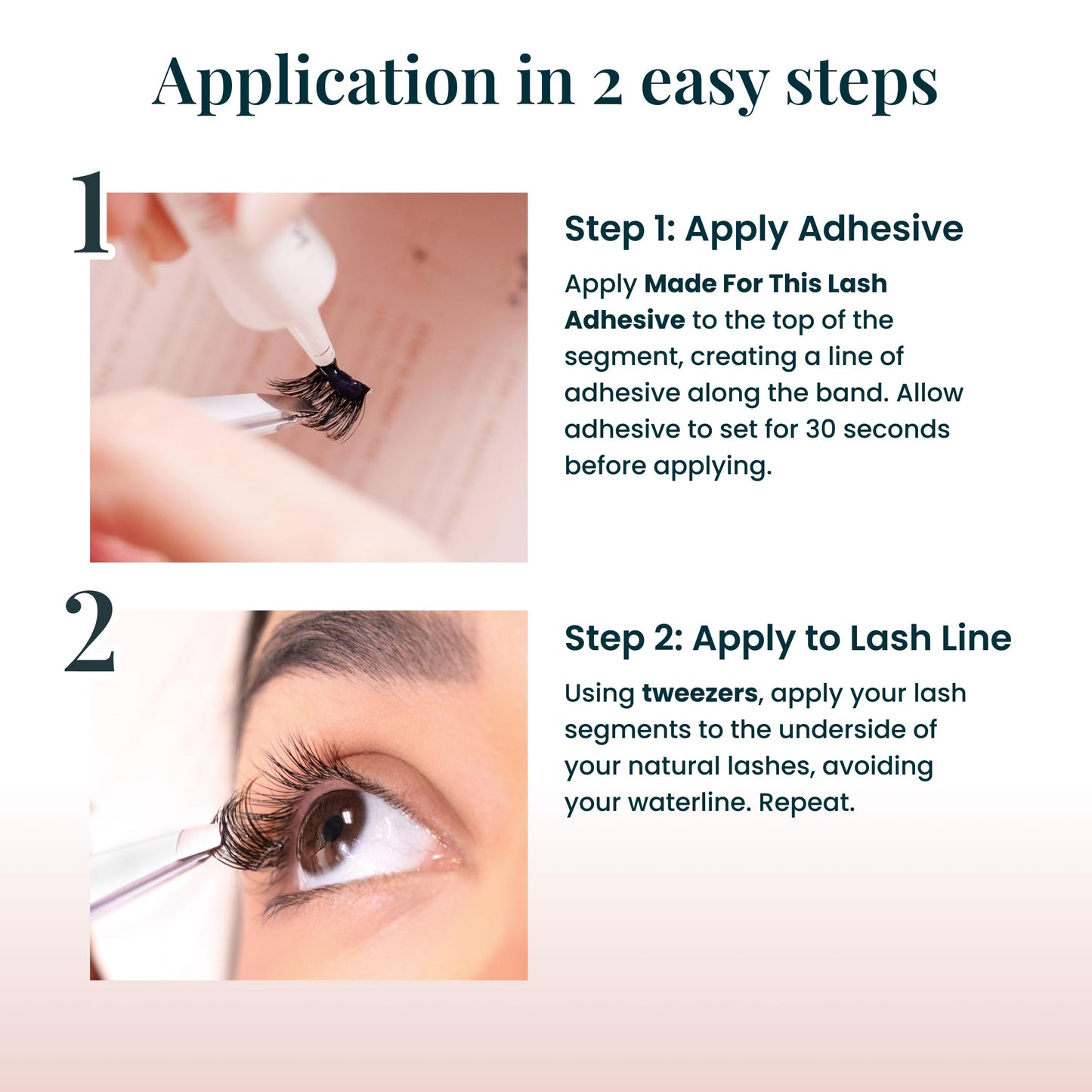 FlutterHabit Sweetheart Ready Set Starter Kit, DIY Eyelash Extensions, Lash Clusters for Women, Professional Quality At Home Eyelash Extension Kit, False Lashes, 3 Lash Sets, Lash Glue Included