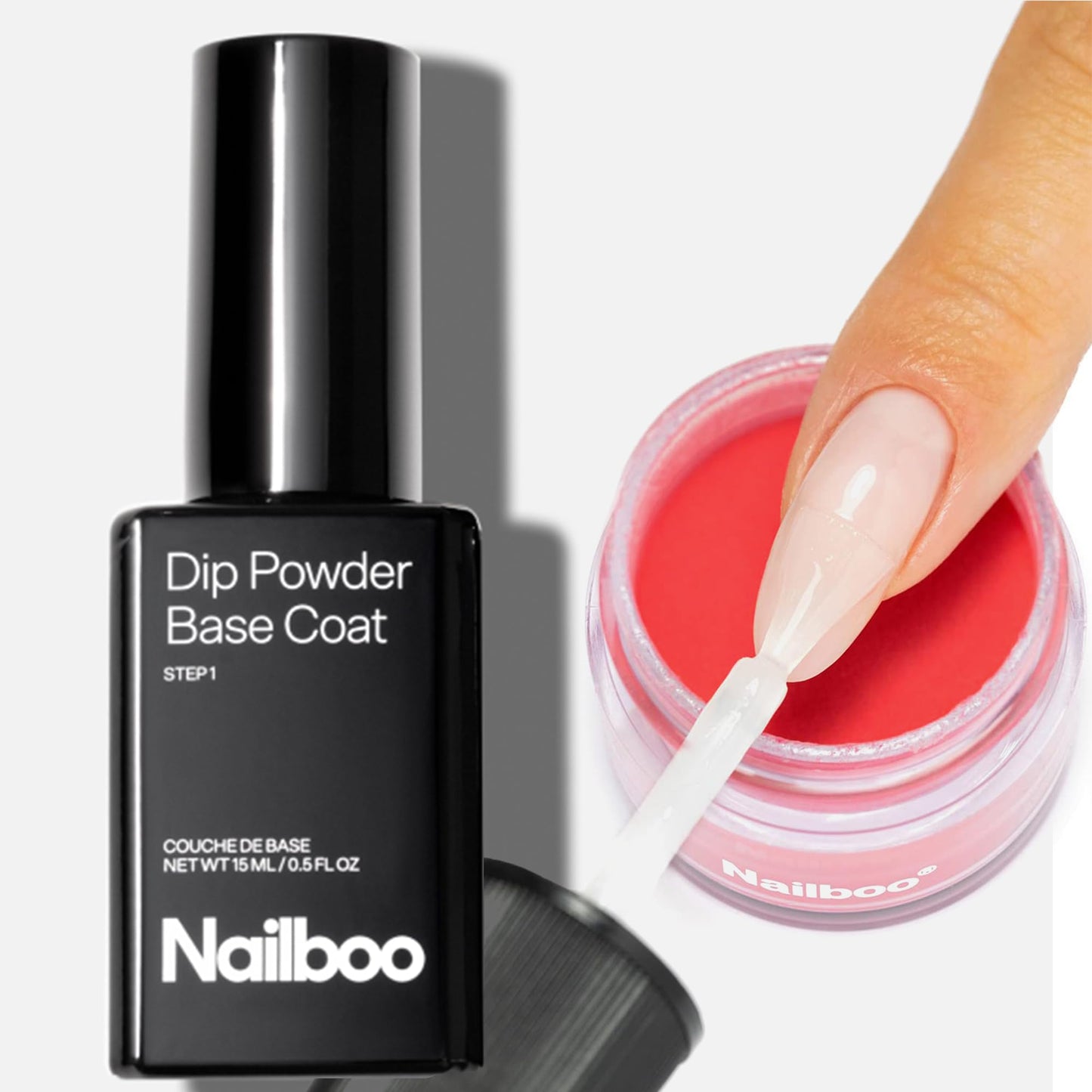 Nailboo Dip Powder Essential Liquid, Base Coat for Nail Dip Powder, DIY At Home Manicure, No UV Lamp Needed, For Beginners & Professionals, 0.5 Fl Oz (1 Pack)
