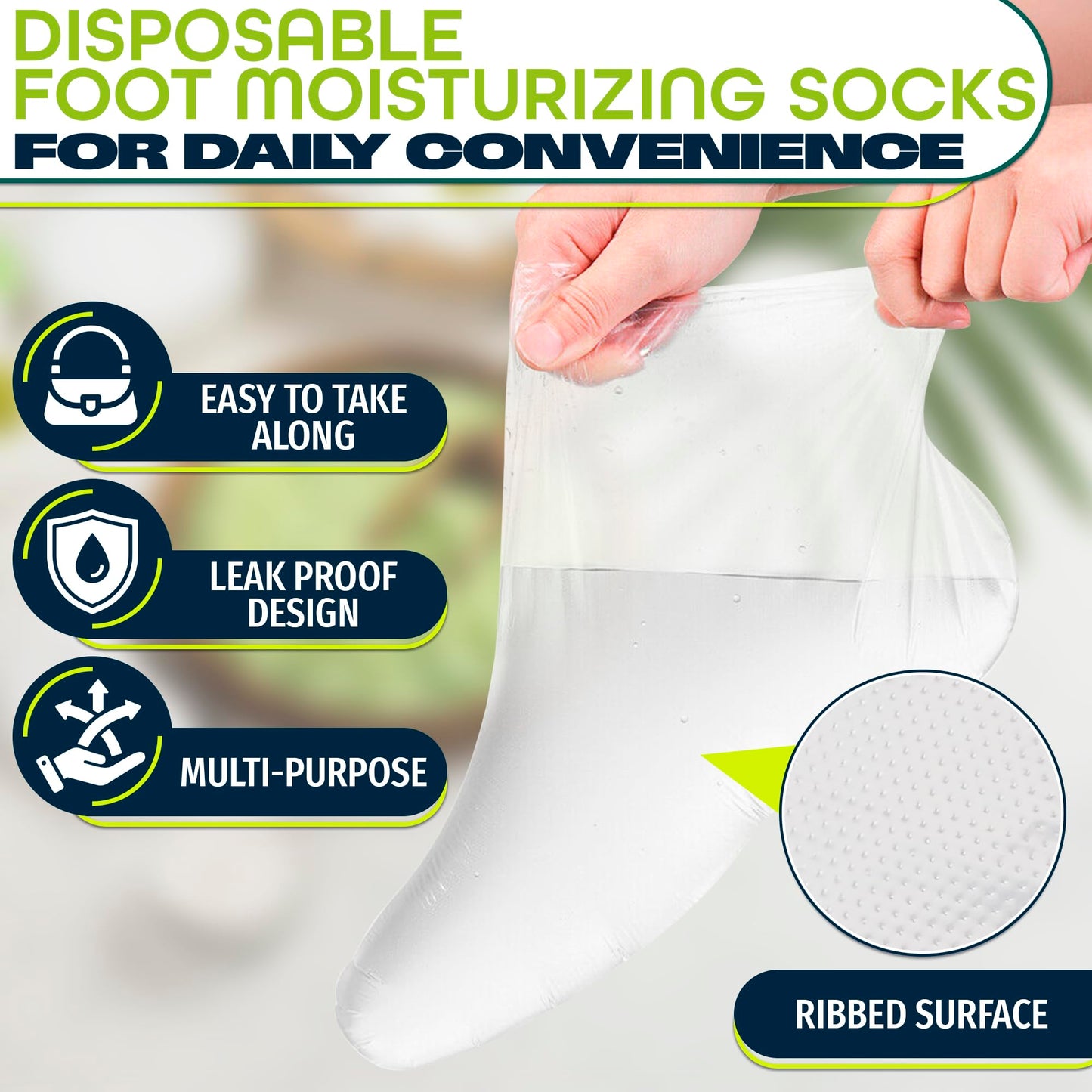 200Pcs Plastic Foot Covers Disposable Socks Foot Gloves - Paraffin Baths Foot Moisturizer Socks - Foot Moisturizing Socks Pedicure Bags for Feet Spa Socks for Women Plastic Socks for Moisturizing Feet