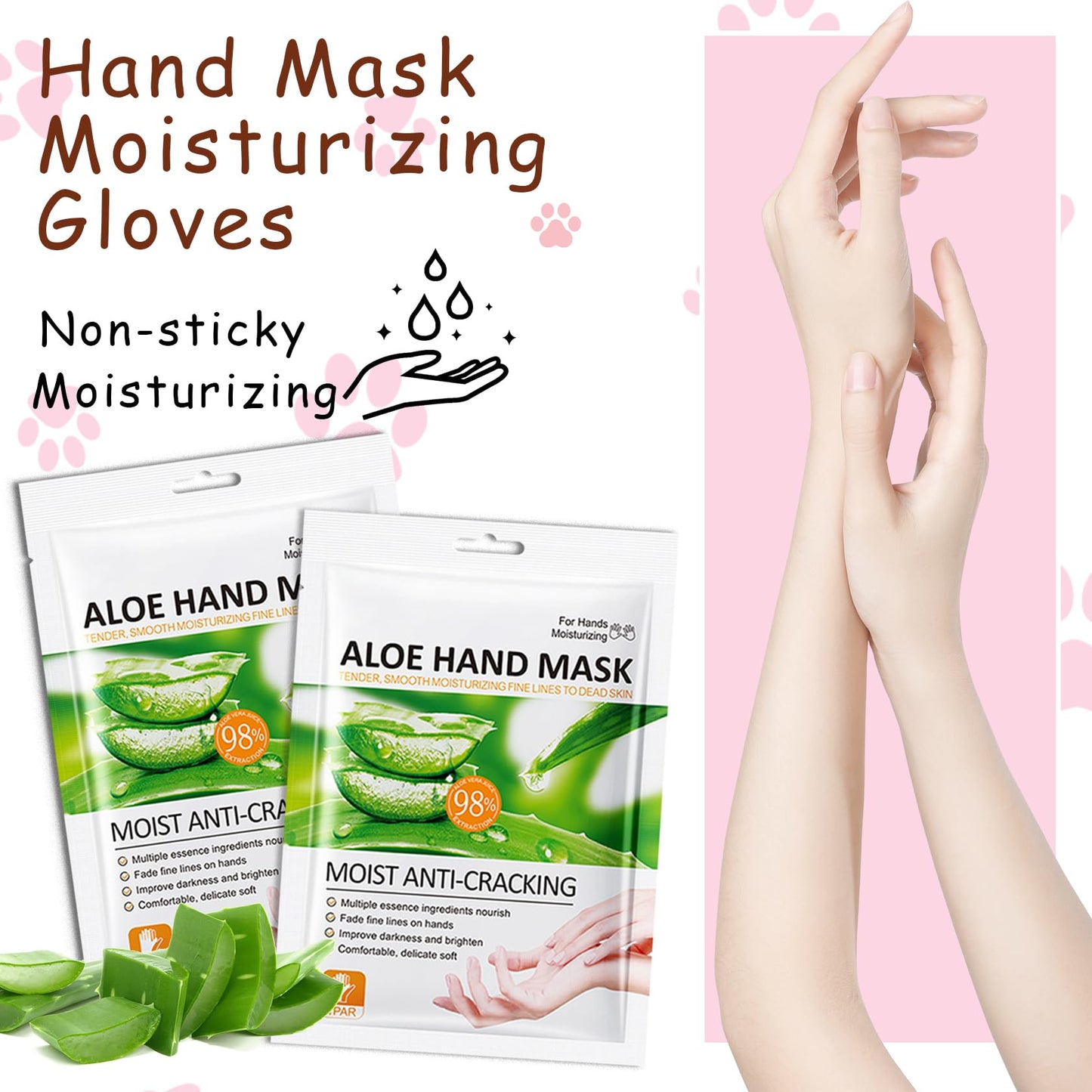 DWDiWen Hand Masks, 6 Pairs Hydrating Exfoliating Hand Peeling Mask, Smooth Hand Masks Moisturizing Gloves Overnight for Dry, Rough, Cracked Hands, Hand Skin Moisturizer Glove for Women Men(N
