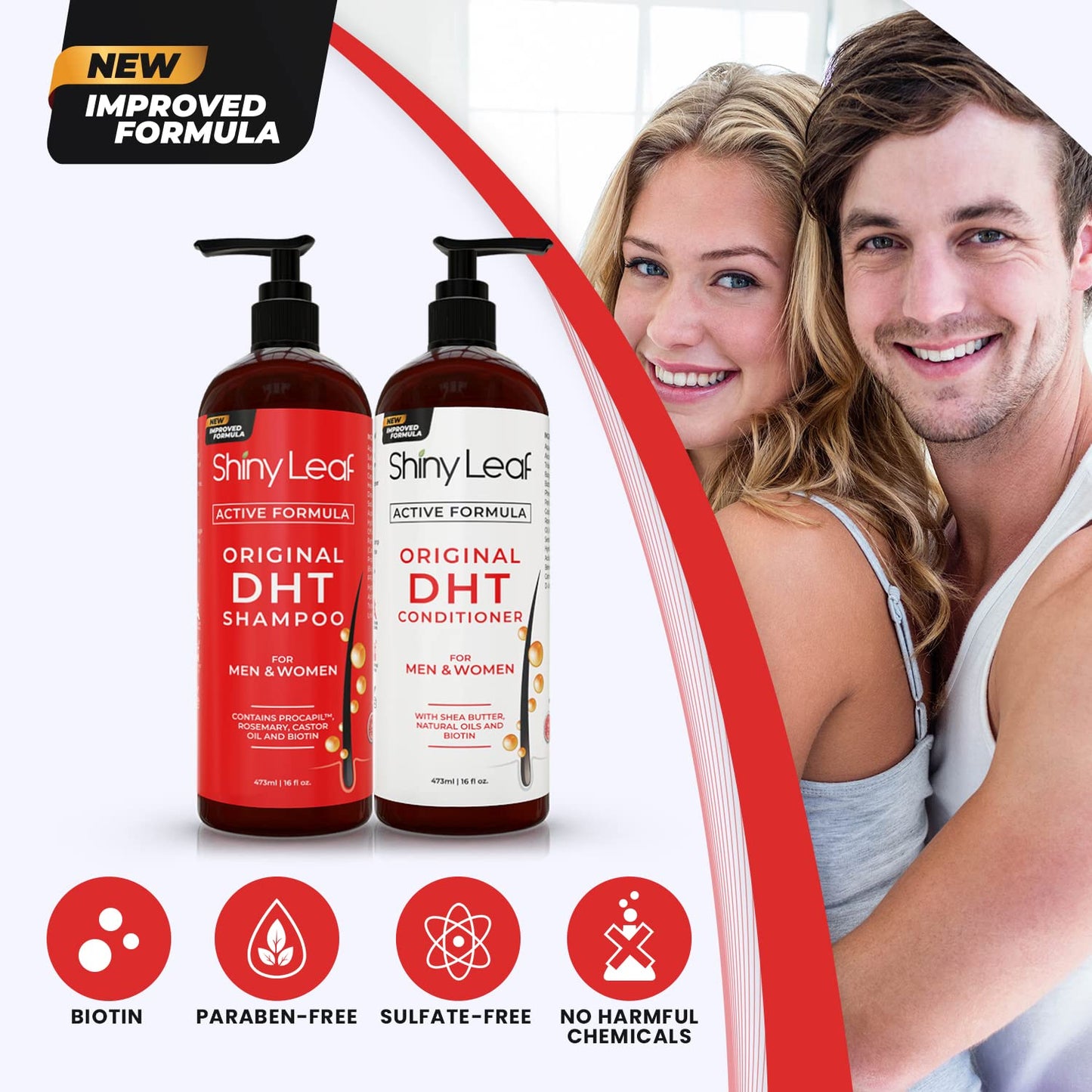 DHT Blocker Conditioner with Rosemary Leaf Oil for Hair Growth, Softer & Smoother Hair, Paraben & Sulfate Free, 16 oz