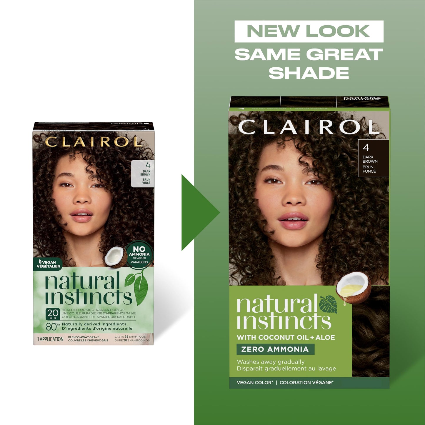 Clairol Natural Instincts Demi-Permanent Hair Dye, 5C Brass Free Medium Brown Hair Color, Pack of 1