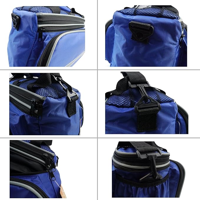 Disconano® Waterproof Multi Function Excursion Cycling Bicycle Bike Rear Seat Trunk Bag Carrying Luggage Package Rack Panniers with Rainproof Cover