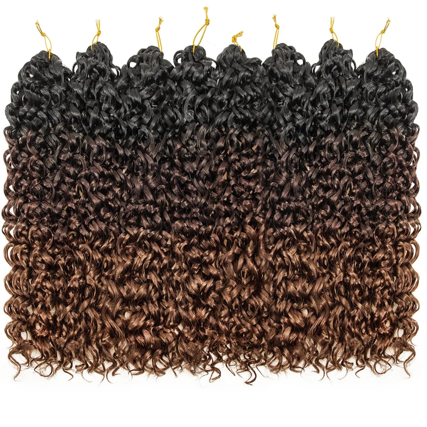 8 Packs Curly Crochet Hair GoGo Curl Crochet hair for Women Deep Wave Braiding hair,Synthetic Bohemian Crochet Braid Water Wave Crochet hair Extensions (C16, 18inch)