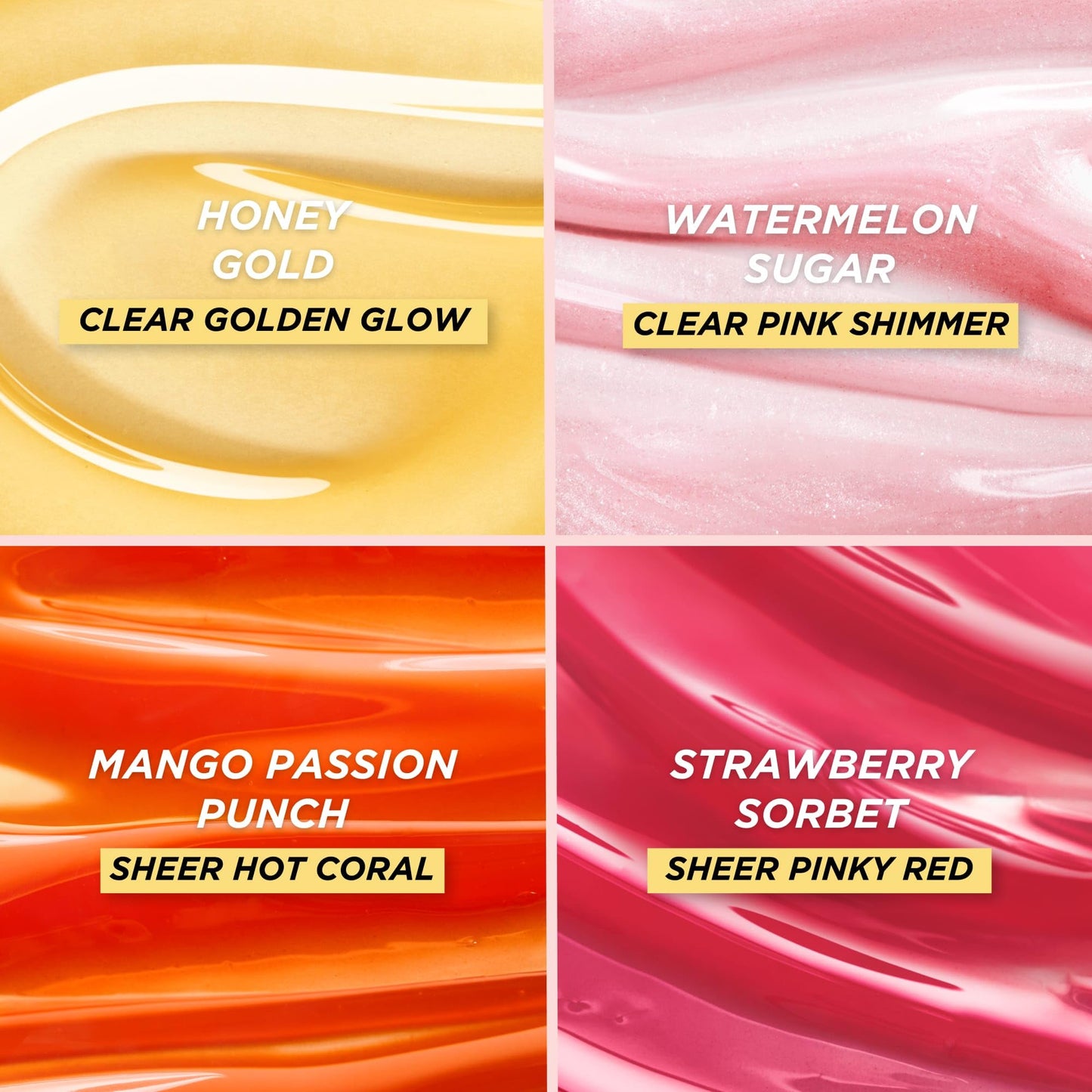 Gisou Honey Infused Hydrating Lip Oil, Nourishing Lip Moisturizer for Dry Lips, High Shine, Smooth Finish, Sheer Pinky Red Shade, Juicy Strawberry Scent, Strawberry Sorbet, 8ml
