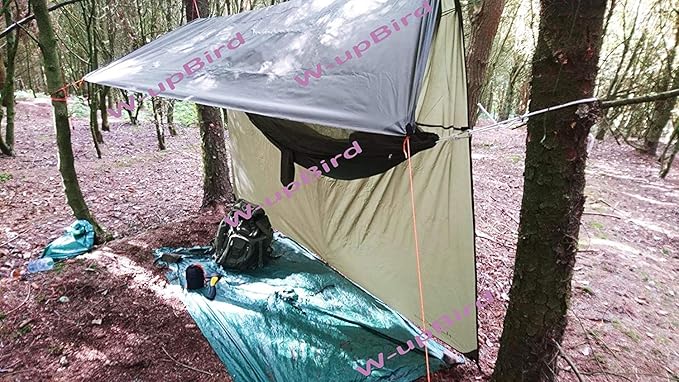 Rain Flies for Tents, 10 x 10 FT Lightweight Waterproof Hammock Tent RipStop Rain Fly Hammock Tarp Cover Shelter for Camping Outdoor Travel
