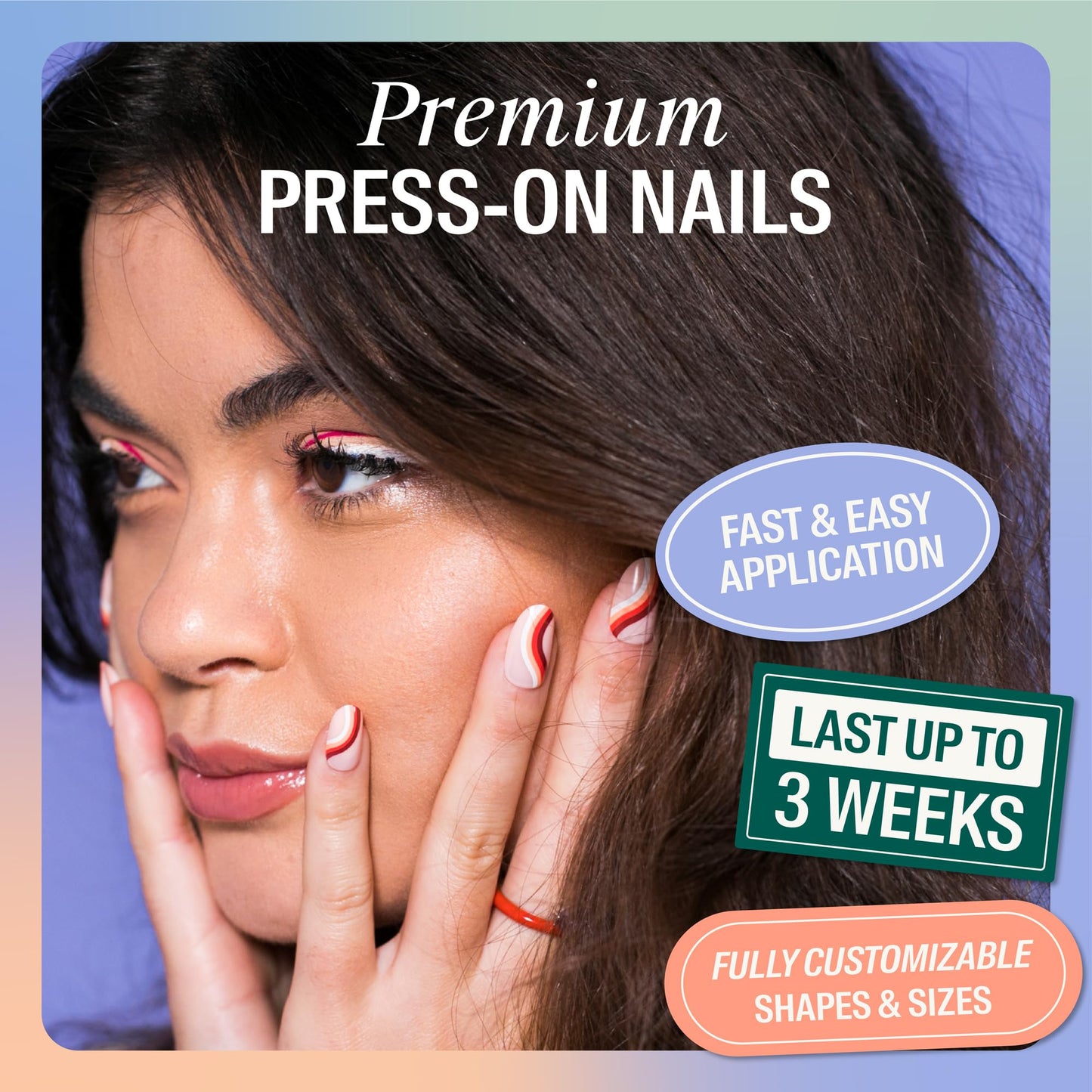 Chillhouse - Chill Tips, Press on Nails Kit - Discoteca (Oval) - 24 Nail Shapes & Sizes - Up to 3 Weeks of Wear - Customizable Fit - Reusable - Latina Founded & Women Owned - Beauty & Self Care