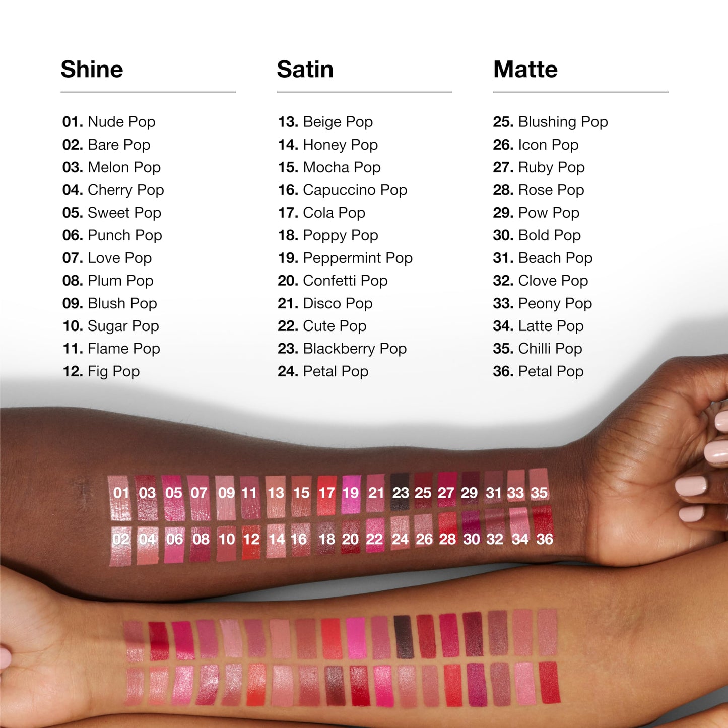 Clinique Pop Longwear Lipstick | Long Lasting, Satin, Matte + Shine, Blackberry Pop, 1 Count