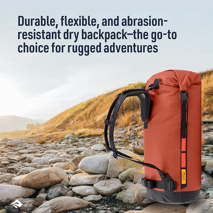 Sea to Summit Big River Dry Backpack with Adjustable Harness, 30 Liter, Jet Black