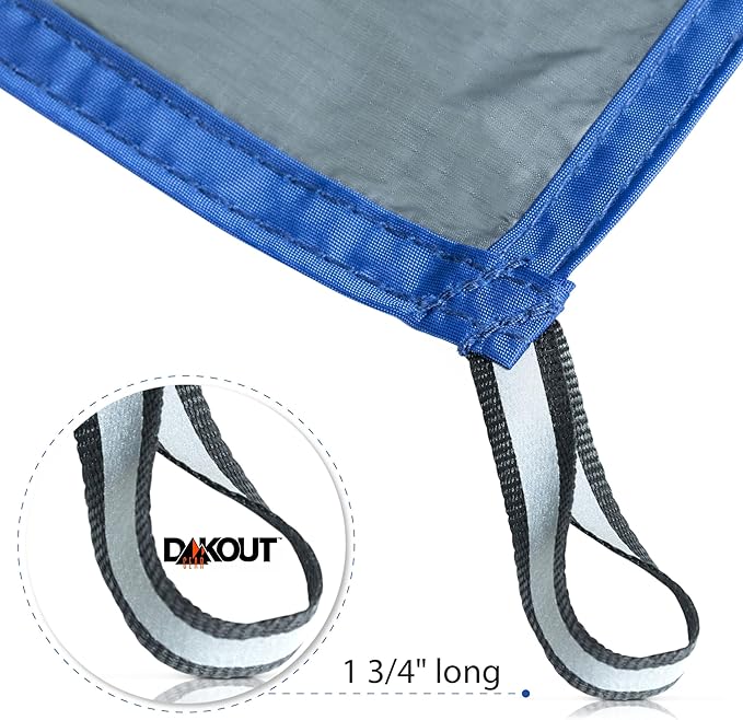 Ultralight Backpacking Tarp Ground Cloth 2.7 oz Waterproof Mini Pocket Blanket 27.5 x 48 Inches Compact Packable Groundsheet Hiking Gear for Two Pouch and Carabiner by DAKOUT Gear