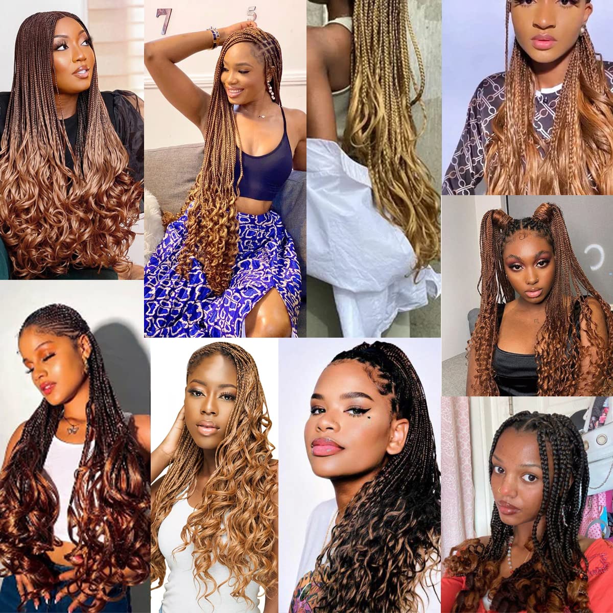 Curly Braiding Hair Box Braids #P27/613 Spanish Curly Braiding Hair for Box Braids 8 Packs Bouncy Braiding Hair 16 Inch Synthetic Braiding Hair Extensions(16 Inch,Pack of 8,P27/613)