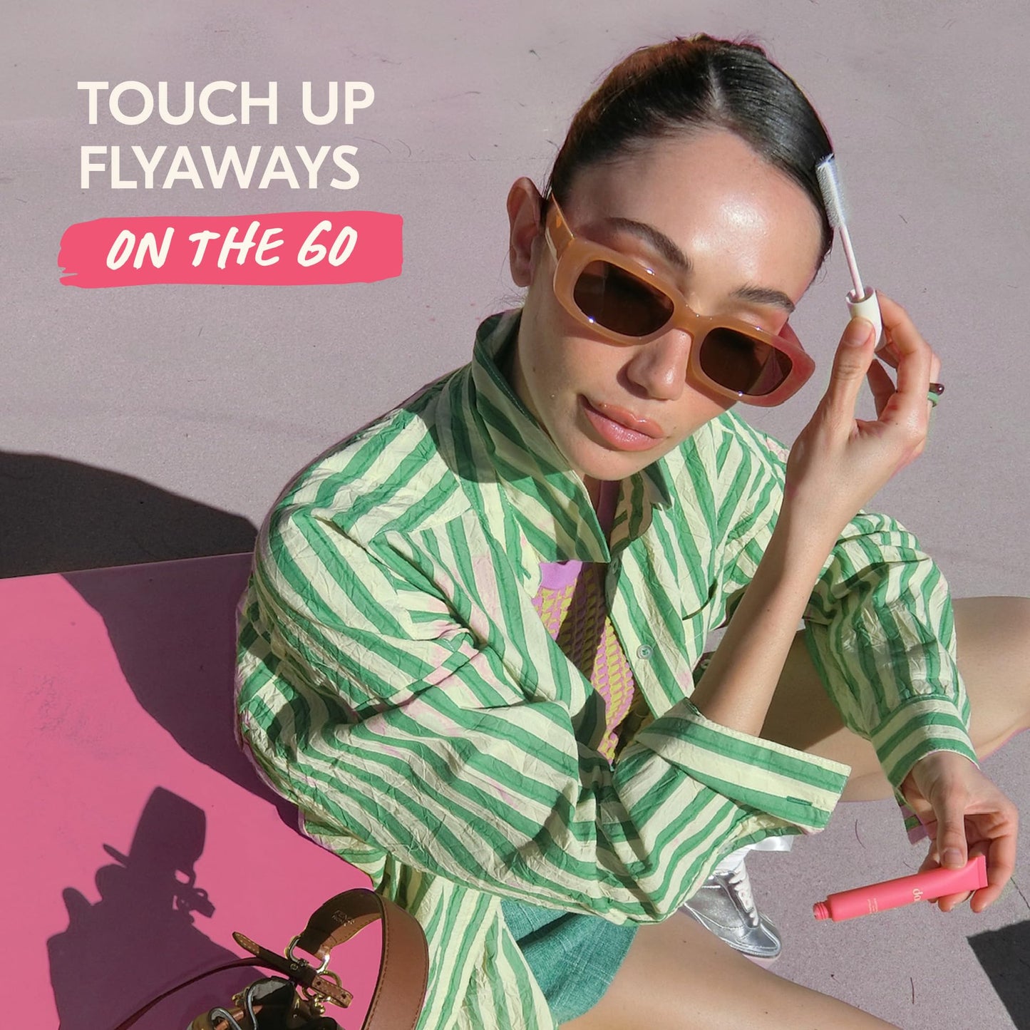 DAE Hair Cactus Fruit 3-In-1 Styling Cream & Taming Wand - Tame Flyaways, Smooth Frizz, Style Edges (0.6 oz.)