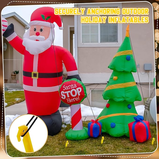 Deekin Plastic Tent Stakes 9 Inch Heavy Duty Tent Pegs Spike Hook Stakes Light Safe Tent Stakes Canopy Stakes for Summer Beach Garden Decorations Camping Outdoor Lawn Tarp