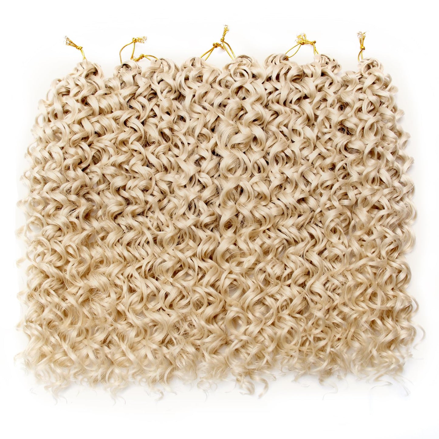 8 Packs Curly Crochet Hair GoGo Curl Crochet hair for Black Women Deep Wave Braiding hair,Synthetic Bohemian Crochet Braid Water Wave Crochet hair Extensions (613#, 18inch)
