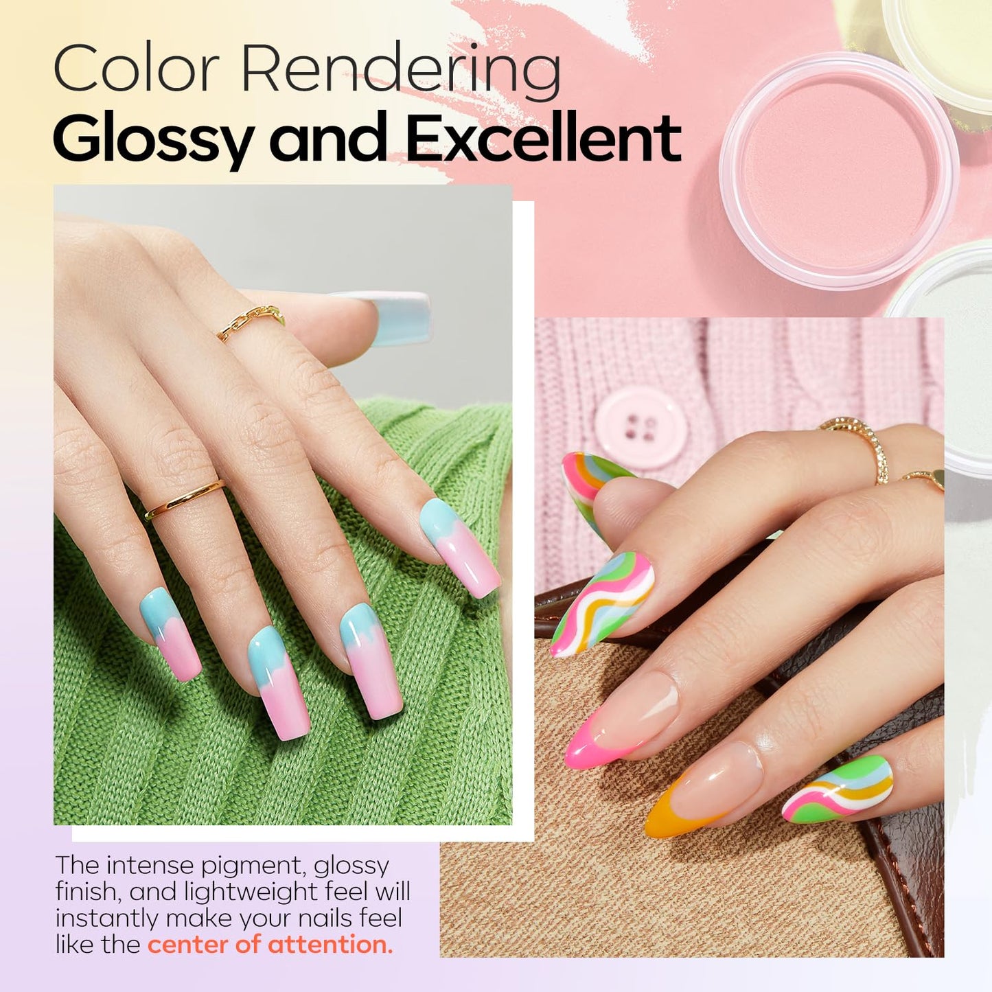 Modelones Dip Powder Nail Kit Starter, 20 Colors Summer Clear Pink Dipping Powder Liquid Set Base&Top Activator for French Nail Art Salon DIY Kit