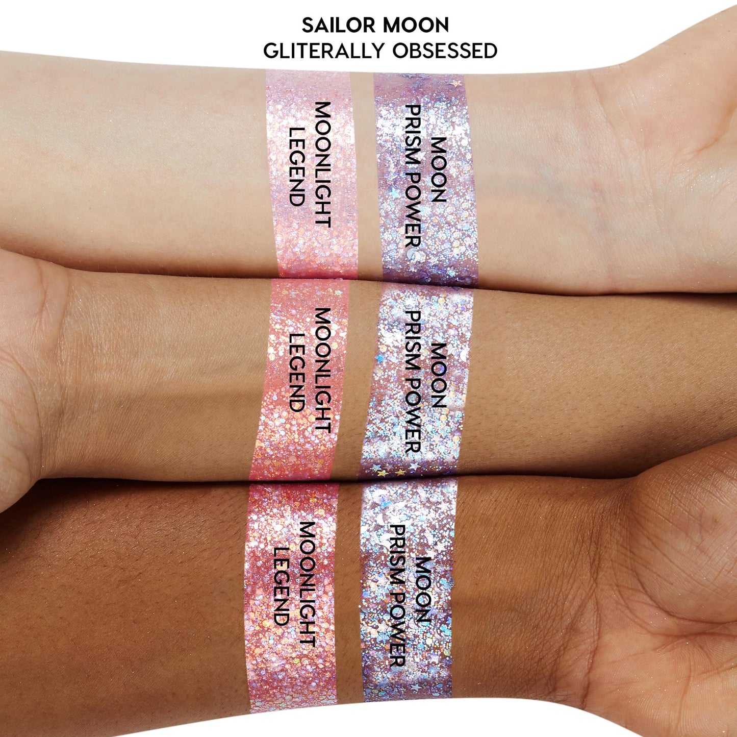 ColourPop x Sailor Moon Glitterally Obsessed Body Glitter Gel - Multi-Colored Glitter Makeup Made with an Adhesive Gel Formula - Easy to Use & Mess Free - Moon Prism Power (0.53 oz)