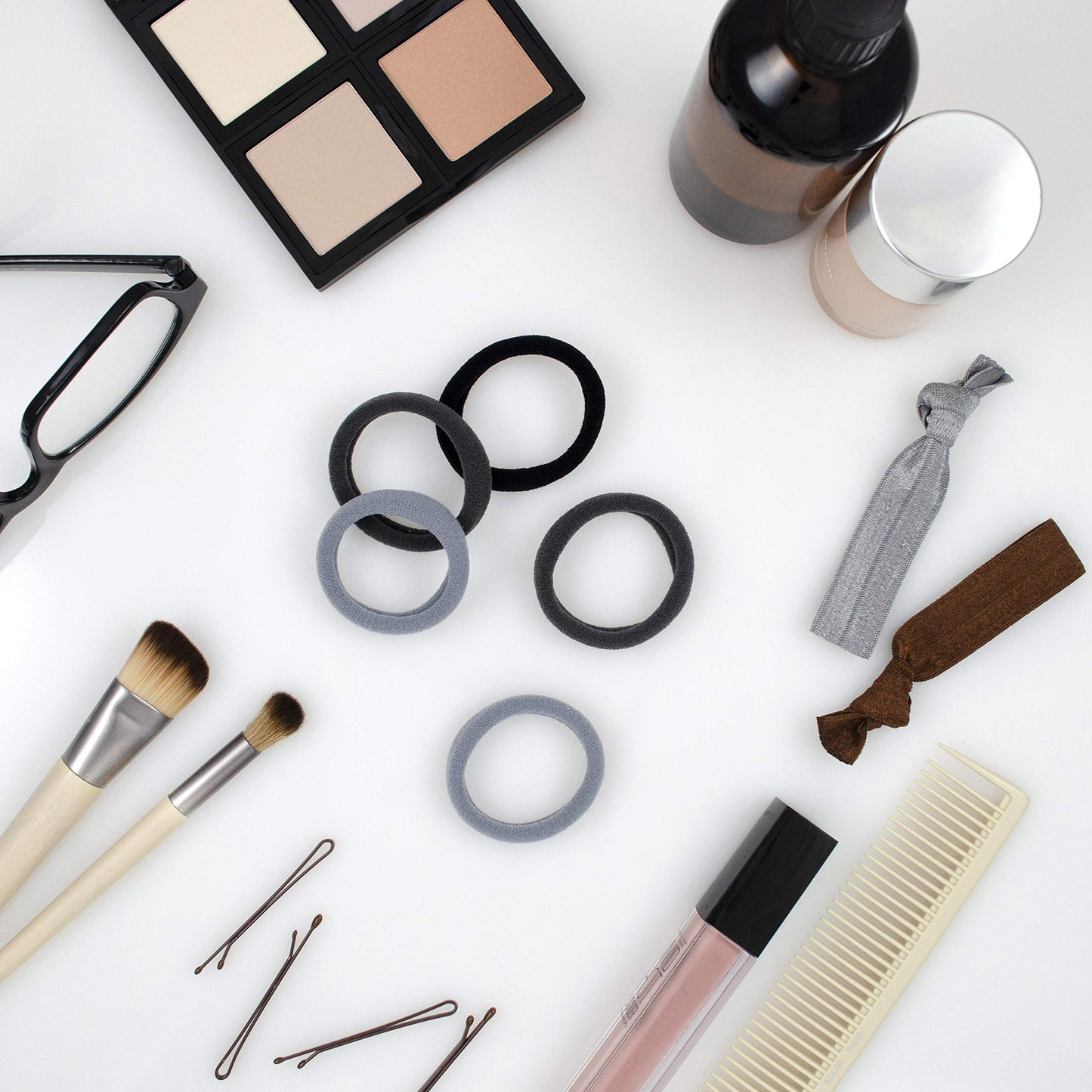 Cyndibands Seamless Hair Ties - Royal Blue - Gentle Hair Ties No Damage, Standard Size 1.5 Inch, Soft and Stretchy Nylon Fabric Ponytail Holders - 12 Count