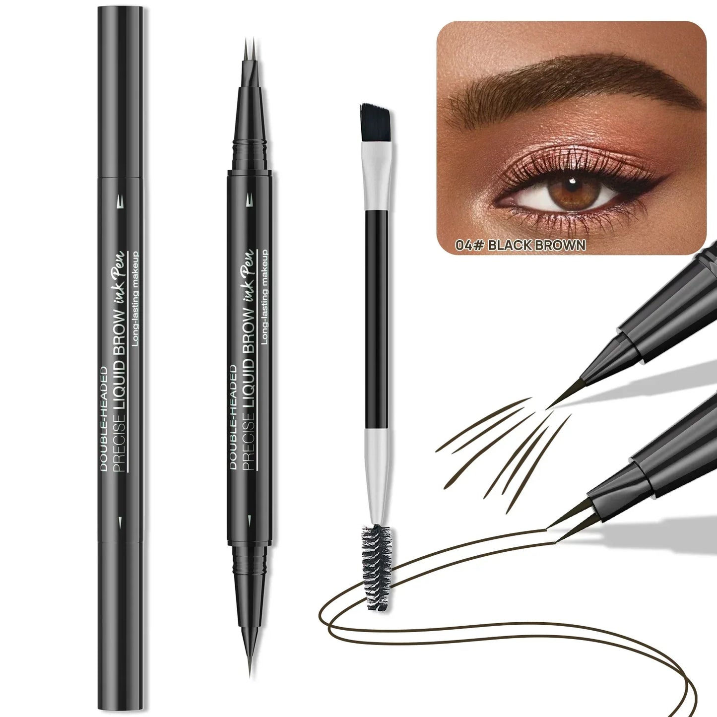 Dual-Ended Waterproof Brow Pencil