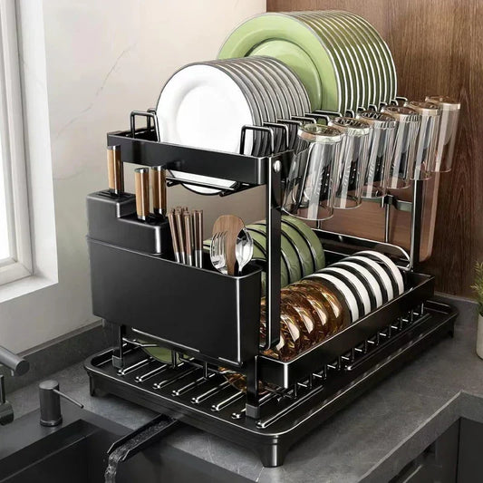 Kitchen Dish Rack with Drainboard
