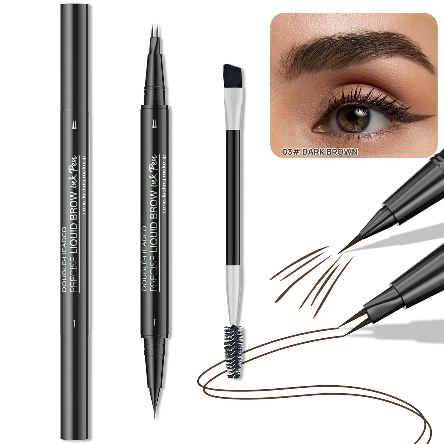 Dual-Ended Waterproof Brow Pencil