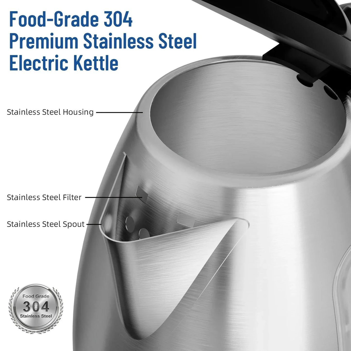 1.8L Stainless Steel Kettle