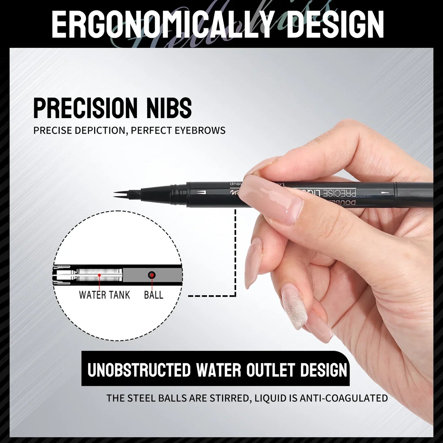Dual-Ended Waterproof Brow Pencil