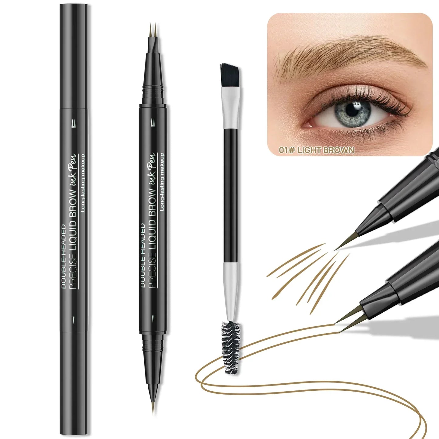 Dual-Ended Waterproof Brow Pencil
