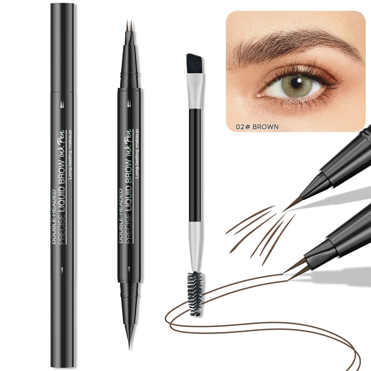 Dual-Ended Waterproof Brow Pencil