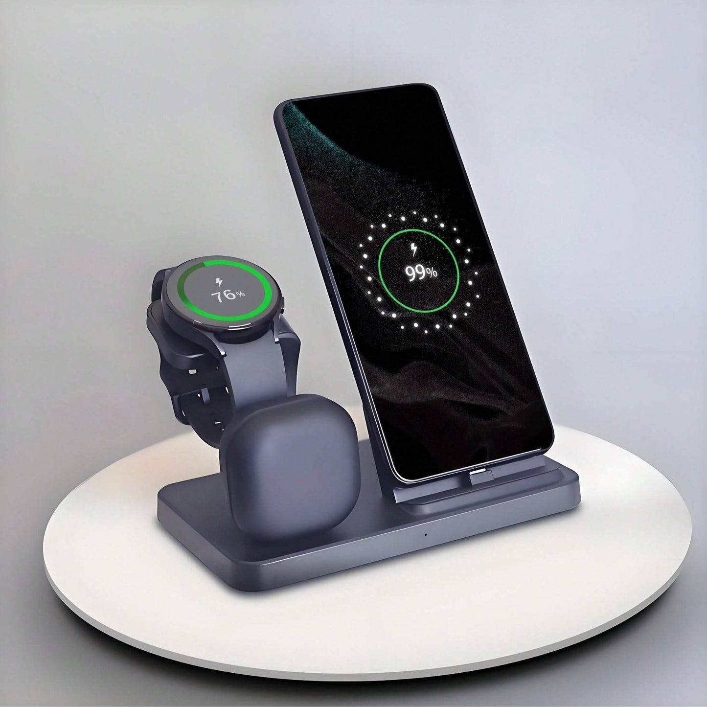 3-in-1 Charging Station β USB-C Dock for Samsung & iPhone