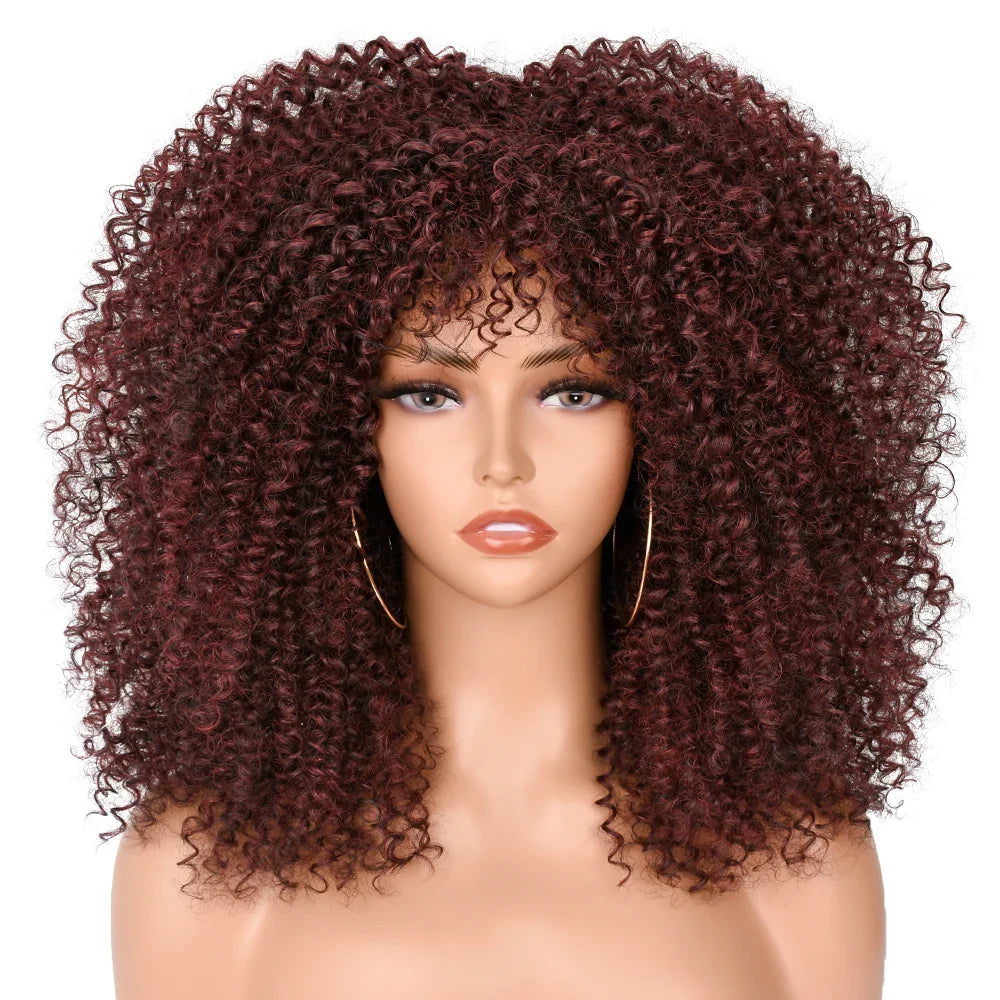 Chocolate Brown Curly Lace Wig