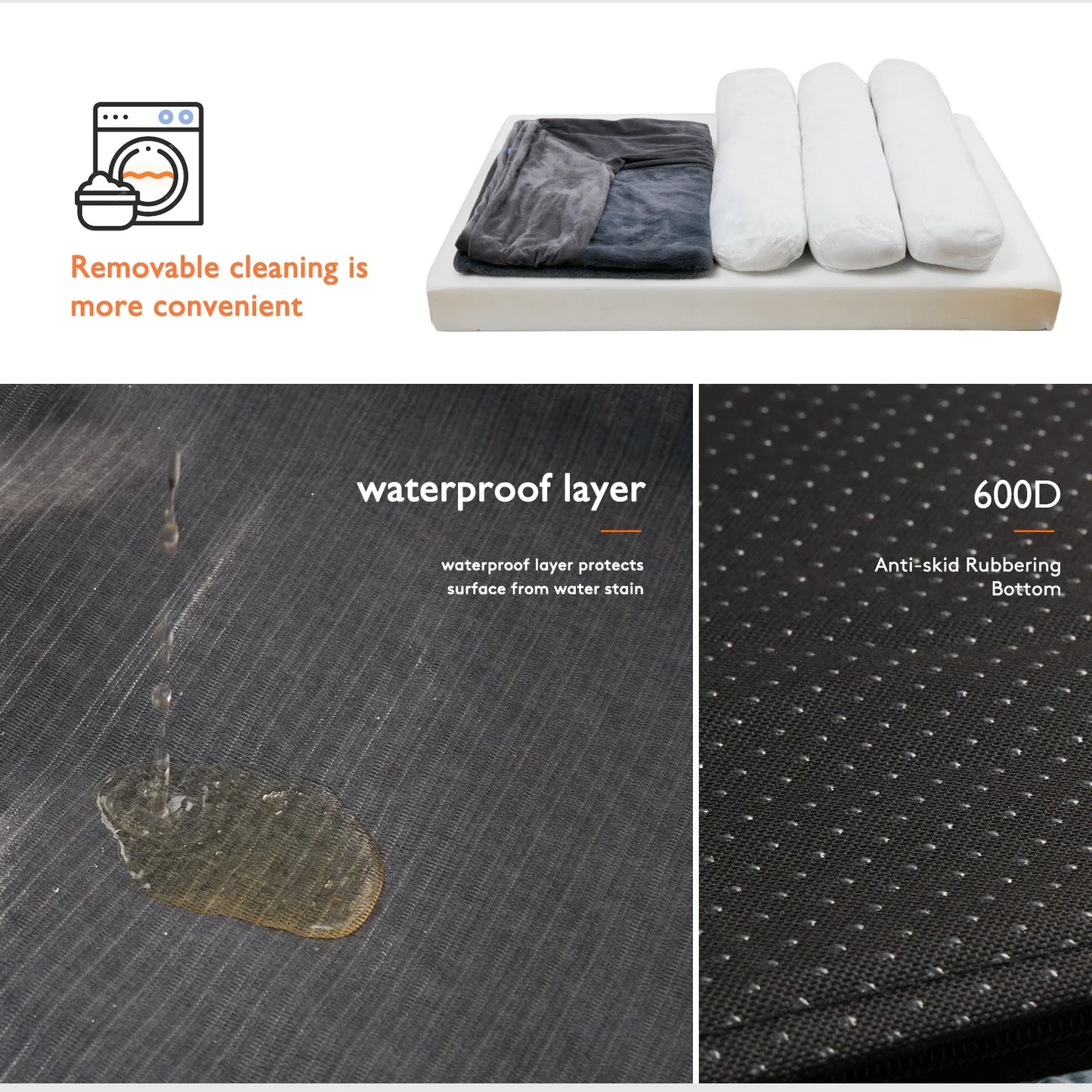 BINGOPAW XXL Orthopedic Bolster Dog Bed