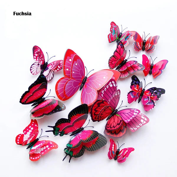 3D Butterfly Wall Stickers Set