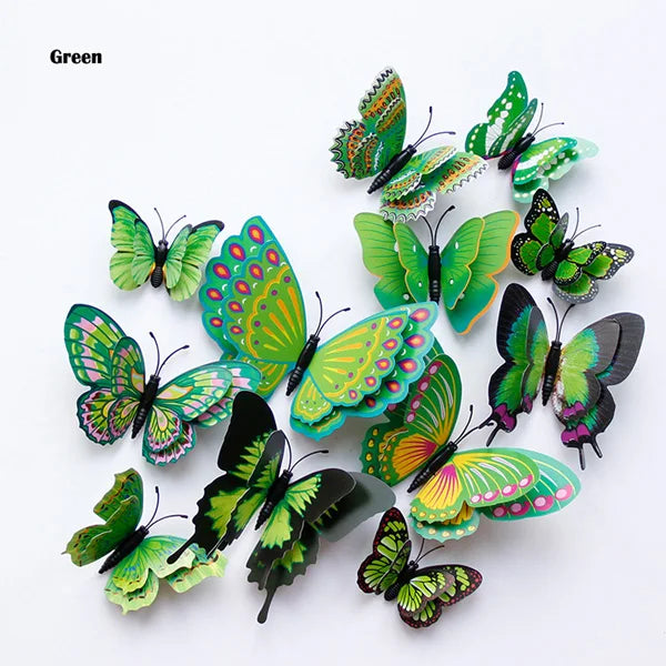3D Butterfly Wall Stickers Set