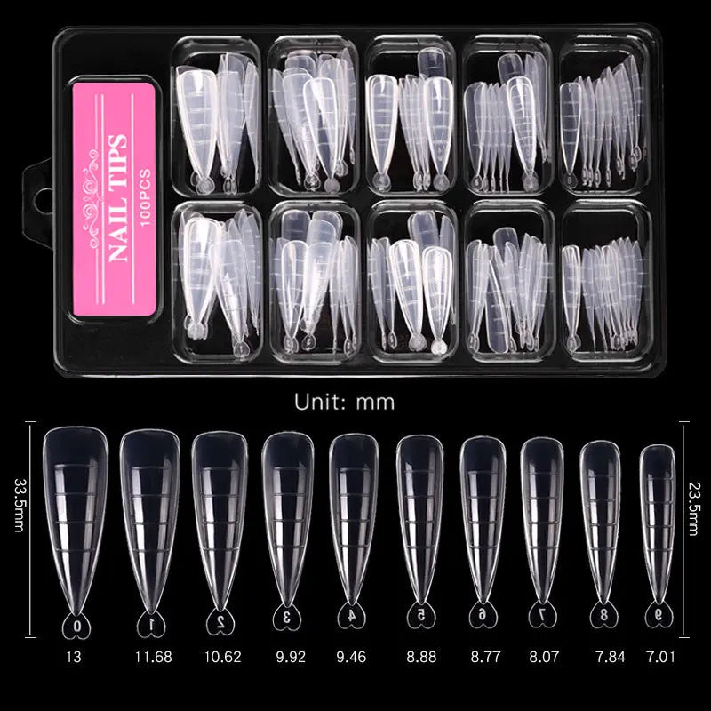100Pcs Full Cover Nail Tips
