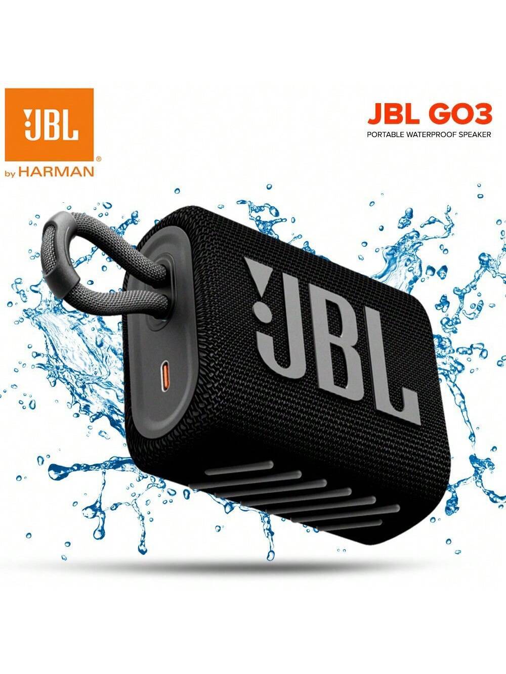 JBL Go 3 Bluetooth Speaker – Mini Portable Wireless, Stereo Bass Sound