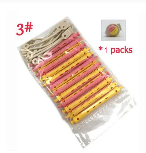 12Pcs Salon Rubber Band Rollers