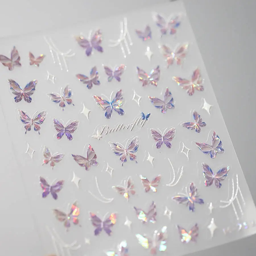 5D Spider Web Nail Sticker
