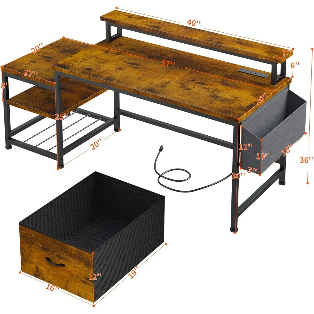 Office Desk with Drawers