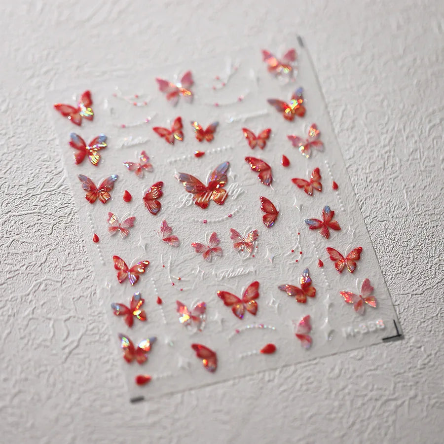5D Spider Web Nail Sticker