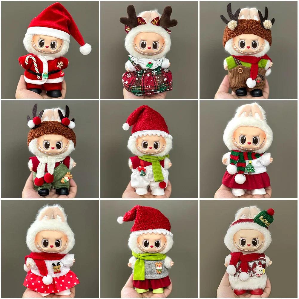 Labubu Plush Christmas Outfit Set