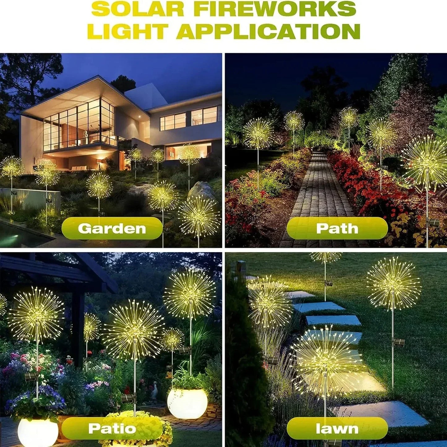 GCTECHING Solar Firework Garden Lights