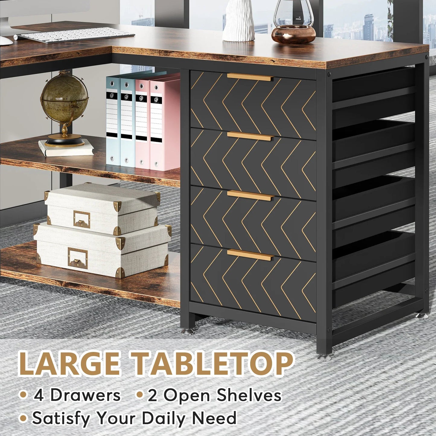 Tribesigns L-Shaped Office Desk
