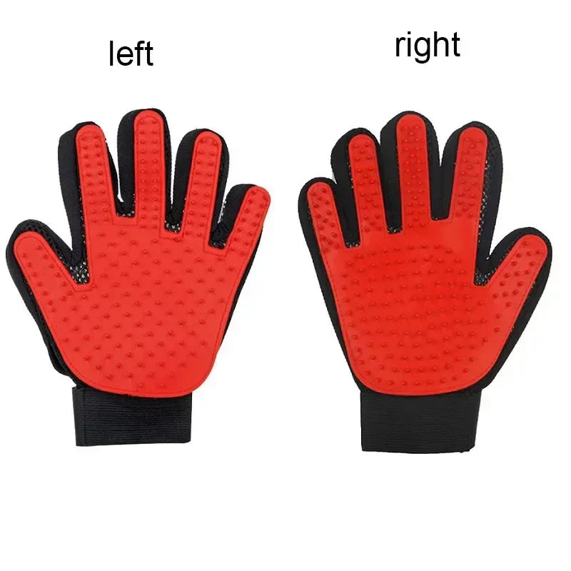 Rubber Dog Grooming Hair Gloves
