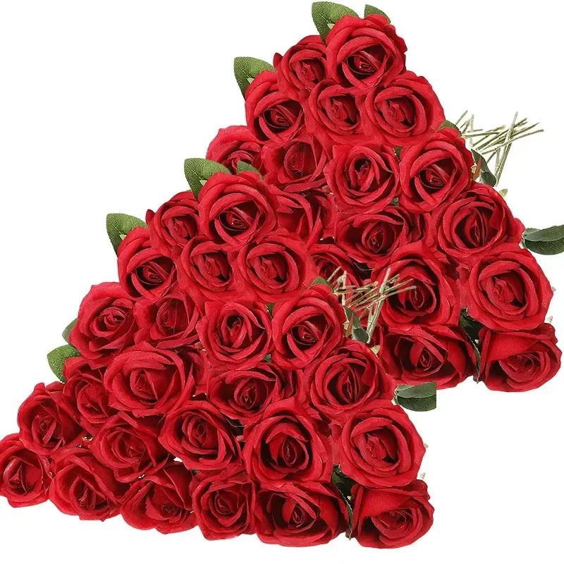 Velvet Artificial Rose Bouquet