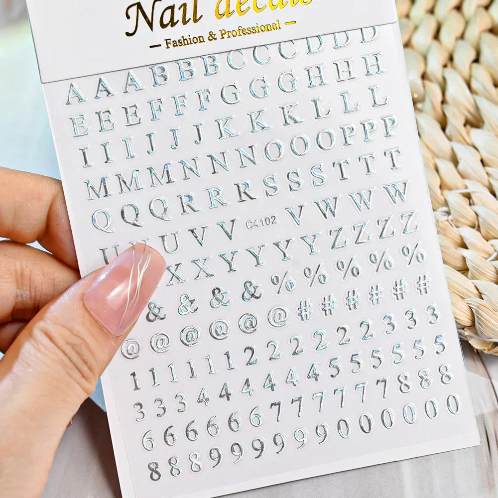 3D Metal Flame Nail Stickers