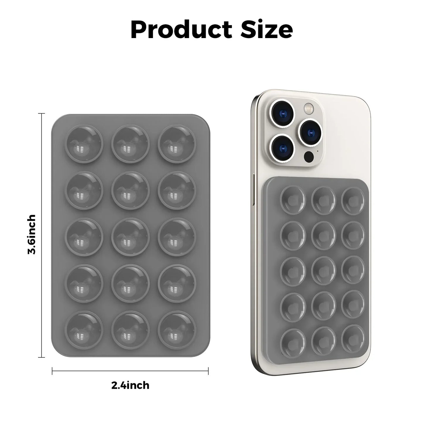 Magnetic Silicone Suction Card Holder